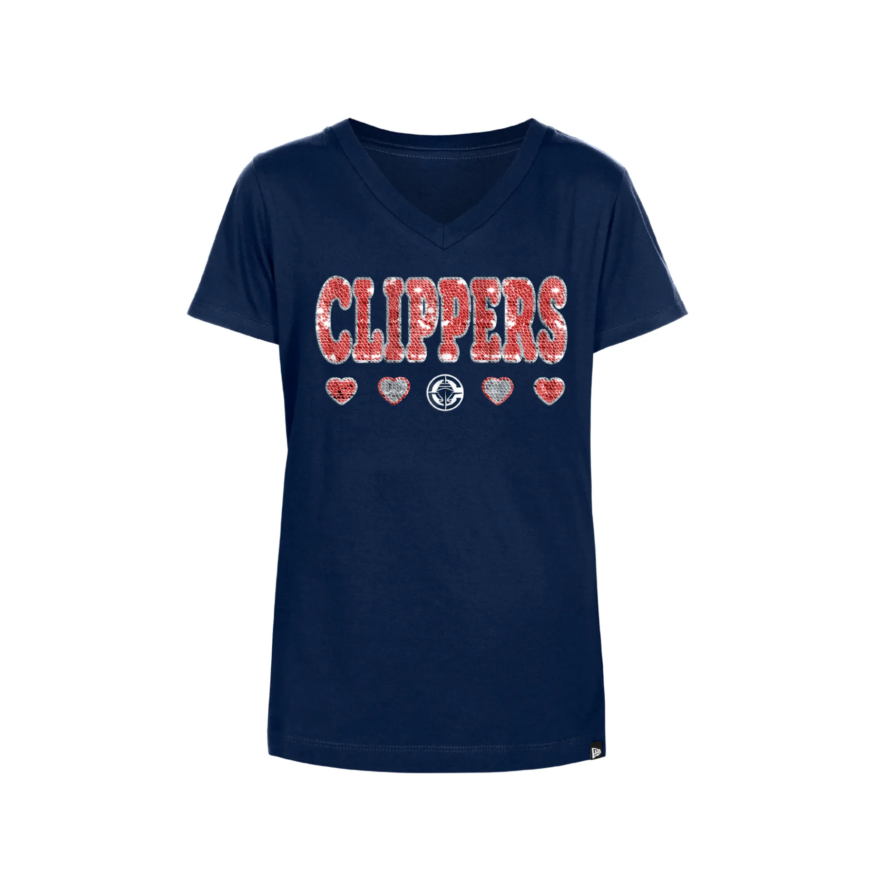 New Era Big Kid Clippers Flip Sequin Short Sleeve Tee*Kids Tops