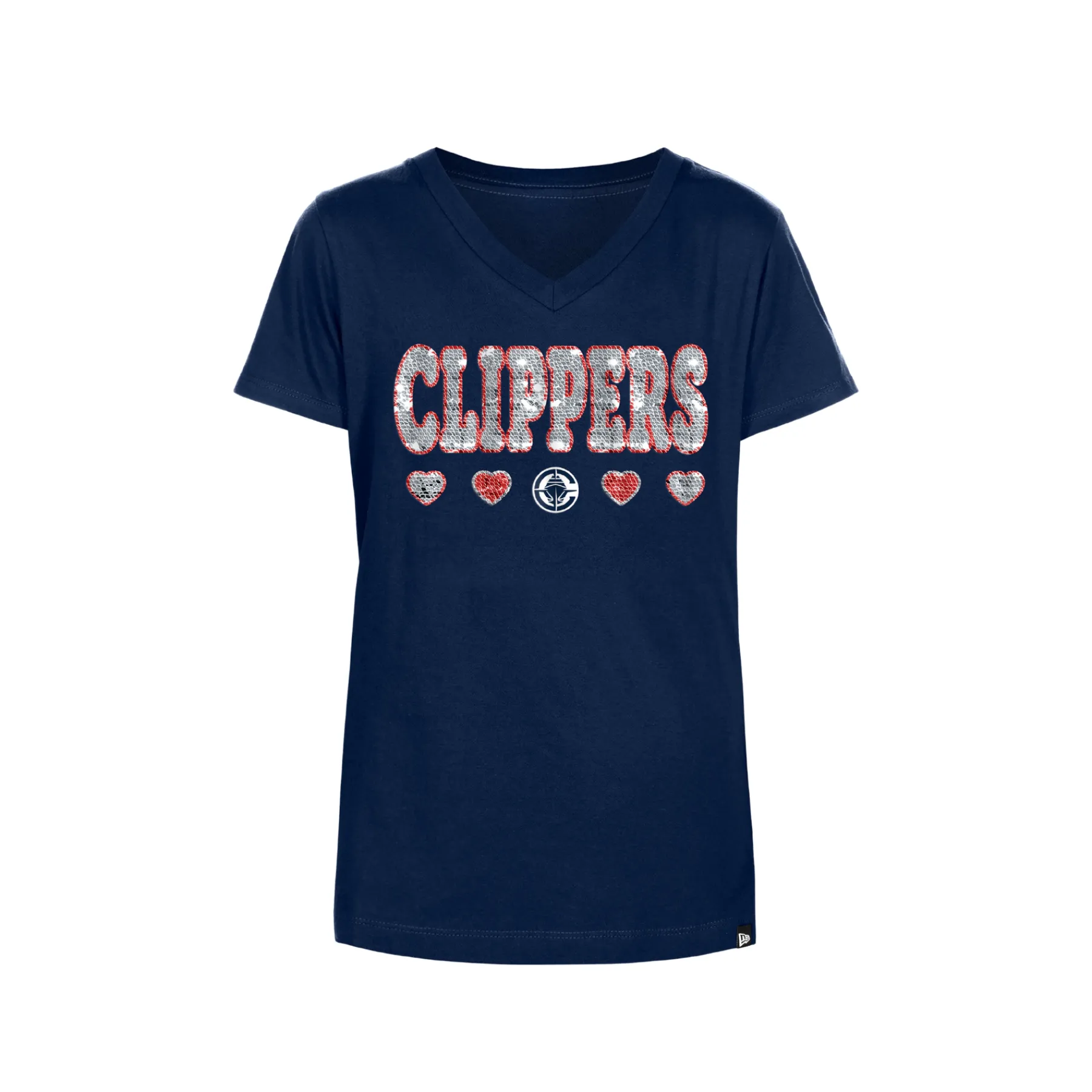 New Era Big Kid Clippers Flip Sequin Short Sleeve Tee*Kids Tops