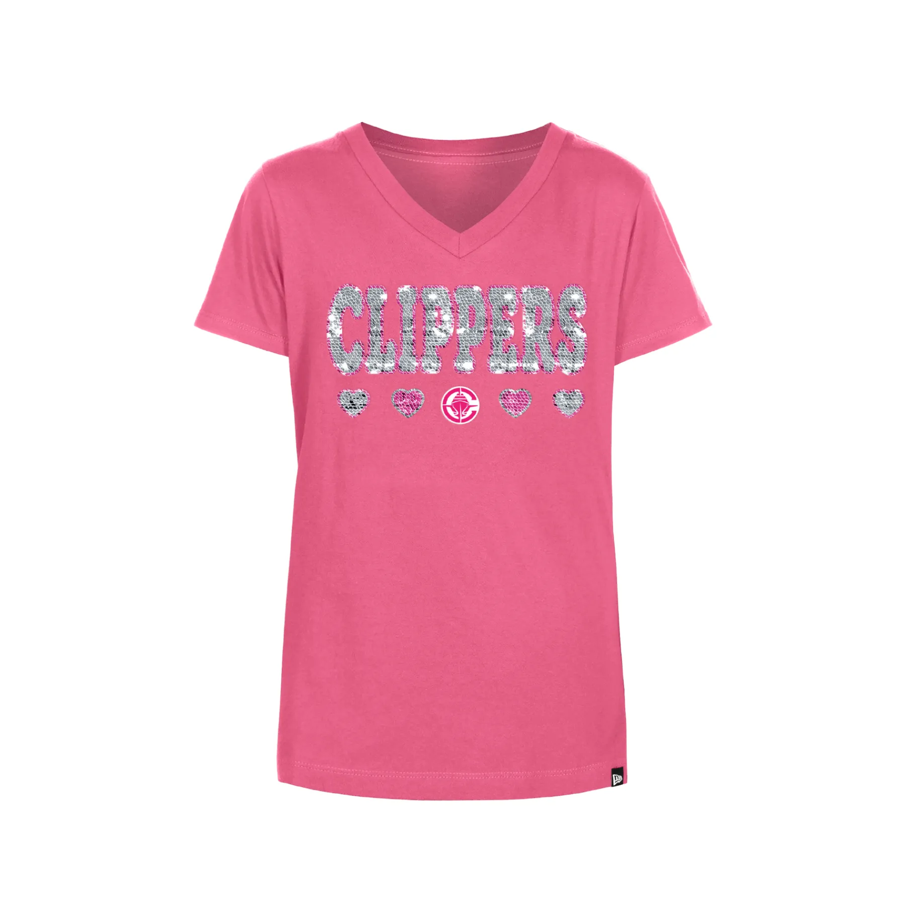 New Era Big Kid Clippers Flip Sequin Short Sleeve Tee*Kids Tops