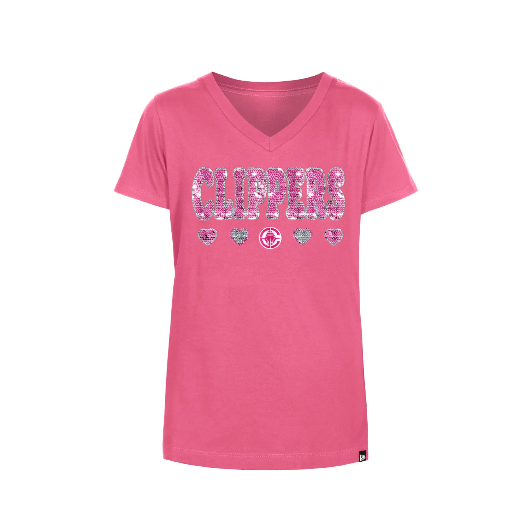 New Era Big Kid Clippers Flip Sequin Short Sleeve Tee*Kids Tops